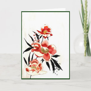 Japanische Haiku Art Grußkarte Karte