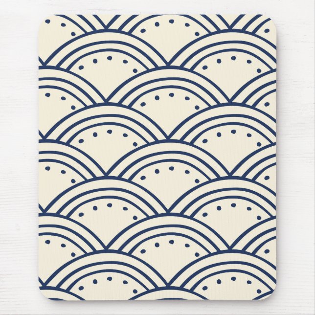 Japanische Half Circles traditionell Hill Mousepad (Vorne)