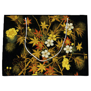 Japanische Herbstblätter Antique Botanical Große Geschenktüte