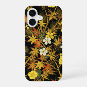 Japanische Herbstblätter Antique Botanical iPhone 16 Hülle