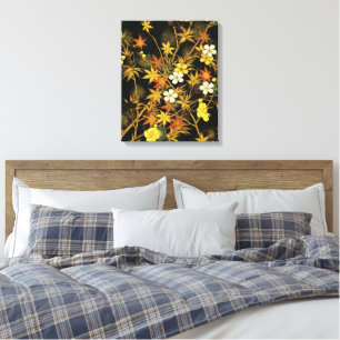 Japanische Herbstblätter Antique Botanical Leinwanddruck