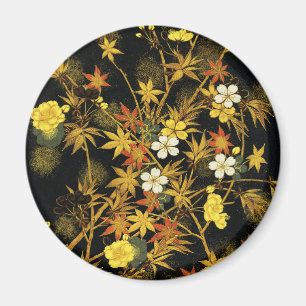 Japanische Herbstblätter Antique Botanical Magnet
