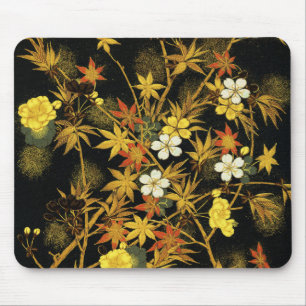 Japanische Herbstblätter Antique Botanical Mousepad