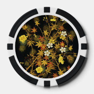 Japanische Herbstblätter Antique Botanical Pokerchips