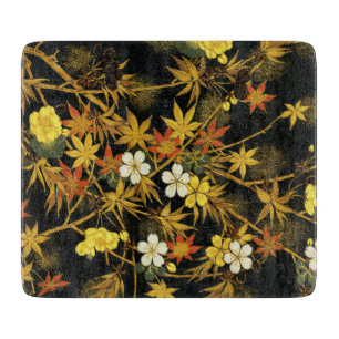 Japanische Herbstblätter Antique Botanical Schneidebrett