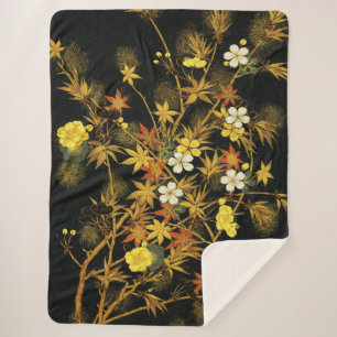 Japanische Herbstblätter Antique Botanical Sherpadecke