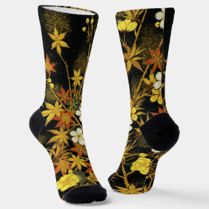 Japanische Herbstblätter Antique Botanical Socken