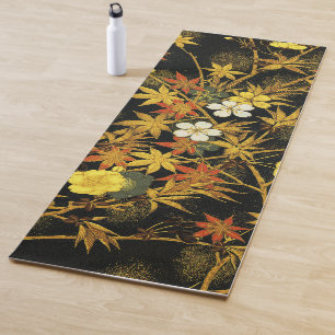 Japanische Herbstblätter Antique Botanical Yogamatte