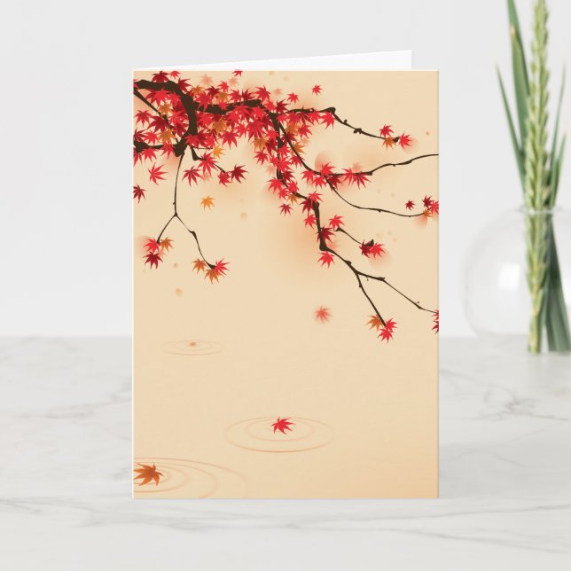 Japanische Herbstkunst Karte (Vorderseite)
