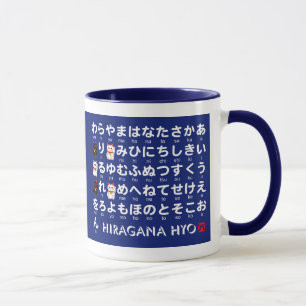 Japanische Hiragana- u. Katakanatabelle (Alphabet) Tasse