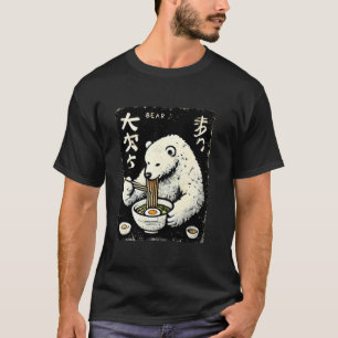 Japanische Höhlenkunst Wildlife-Nudel-Liebhaber Ei T-Shirt