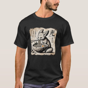 Japanische Höhlenkunst Wildlife-Nudel-Liebhaber Fe T-Shirt