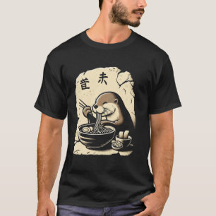 Japanische Höhlenkunst Wildlife Nudelliebhaber Ott T-Shirt