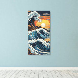 Japanische Hokusai-Welle Leinwanddruck