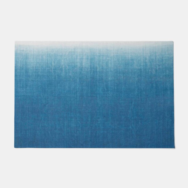 Japanische Indizierung Dye Blue Gradation Throw Ki Fußmatte (Vorderseite)