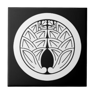 Japanische Ingwer in einem Kreis umfassend Fliese