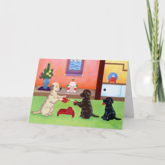 Japanische Jahresarbeitsplatzforen 2 Feiertagskarte (Vorderseite)