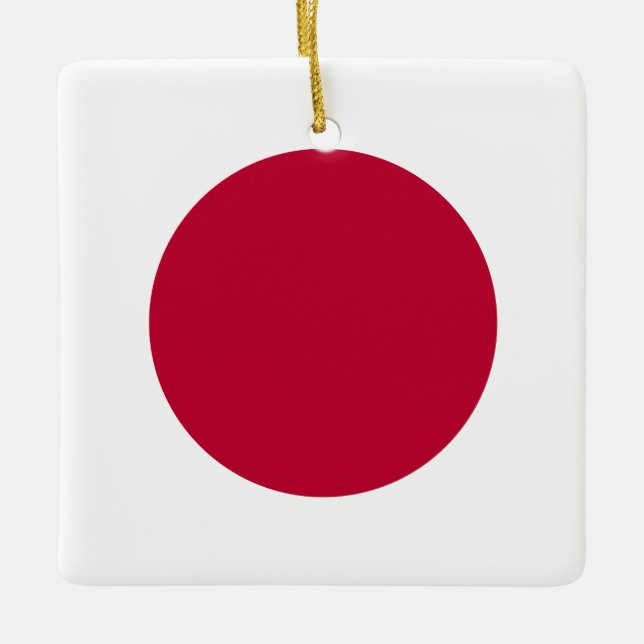 Japanische (japanische) Flagge Keramikornament (Vorderseite)