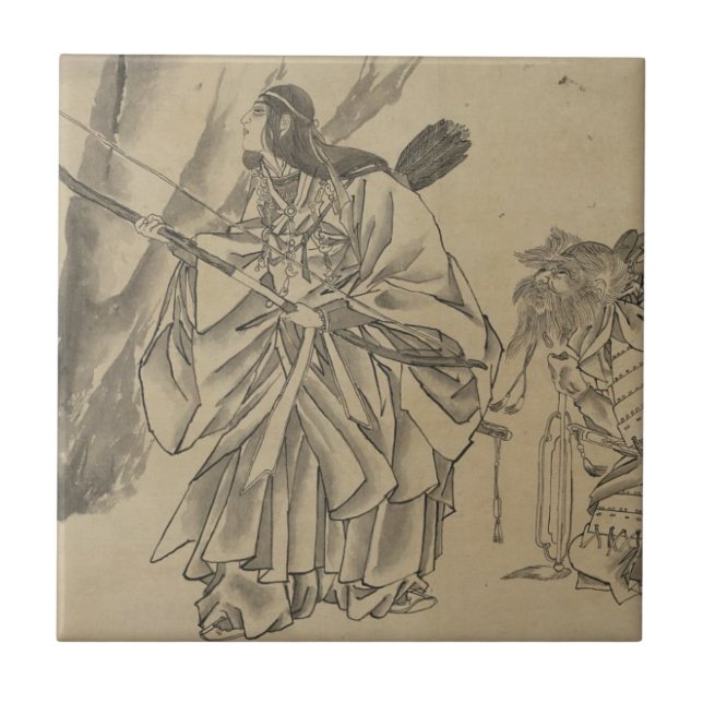 Japanische Kaiserin circa 1800s Fliese (Vorderseite)