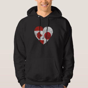 Japanische kanadische Flaggen Herz Kanada Japan Ro Hoodie