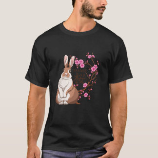 Japanische Kaninchen Sakura Kirschblossom Blume Bä T-Shirt