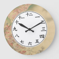 Japanische Kanji Nummer Uhren Ahornbaum Kunst