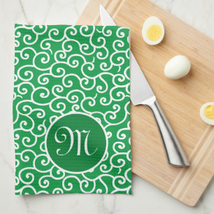 Japanische Karakusa Arabesque Spiralvine Muster Geschirrtuch