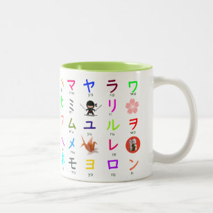 Japanische Katakana-Tasse Zweifarbige Tasse