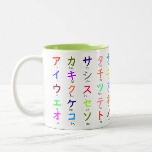 Japanische Katakana-Tasse Zweifarbige Tasse