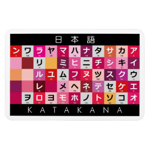 Japanische Katakanatabelle Magnet