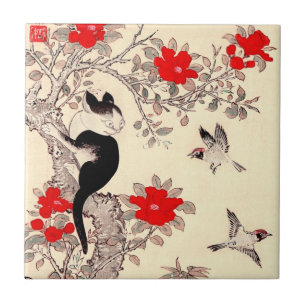 Japanische Kätzchen-und Welpen-Fliese Fliese