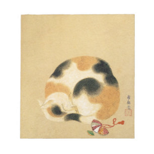 Japanische Katze Calico, Hanabusa Itchō Notizblock