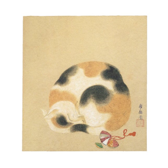 Japanische Katze Calico, Hanabusa Itchō Notizblock (Vorderseite)