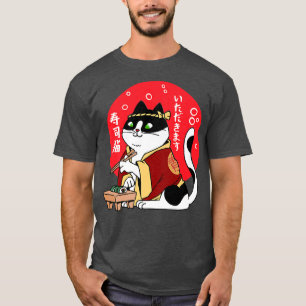Japanische Katze essen Japan Food Kitten Ramen Noo T-Shirt