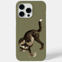 Japanische Katze fängt einen Frosch