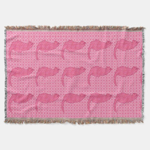 Japanische Katze - Fuchsia Pink Batik Decke