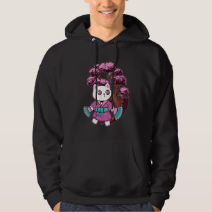 Japanische Katze Kitten Bonsai Tree Japan Cherry B Hoodie
