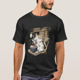 Japanische Katze Manga Animal Lover Ramen Noodle A T-Shirt