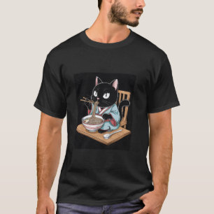Japanische Katze Manga Animal Lover Ramen Noodle A T-Shirt