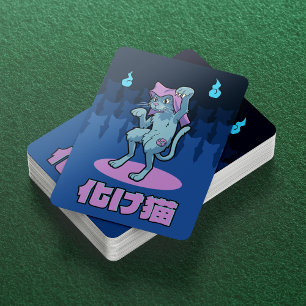 Japanische Katze Yokai Bakeneko Spielkarten