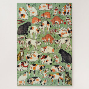 Japanische Katze, Yoshifuji, Ukiyo-e Puzzle