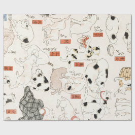 JAPANISCHE KATZEN (1847-1850) GESCHENKVERPACKUNG GESCHENKPAPIER