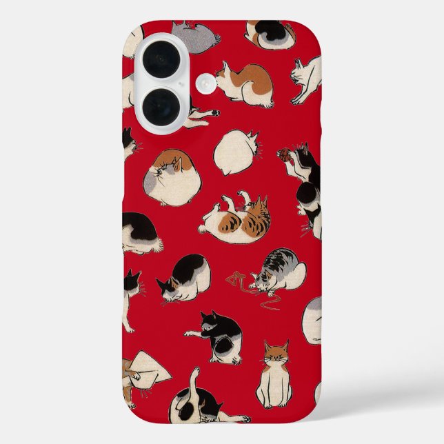 Japanische Katzen (farbänderbar) Case-Mate iPhone Hülle (Rückseite)