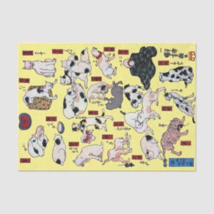 Japanische Katzen (Farbwechsel im Hintergrund mögl Seidenpapier