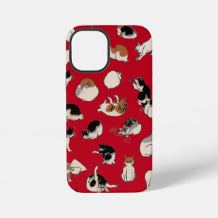 Japanische Katzen (hintergrundfarbe anpassbar) iPhone 12 Mini Hülle