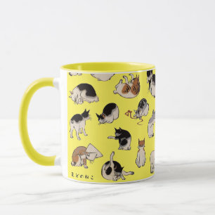 Japanische Katzen, Hiroshige, Ukiyo-e Tasse