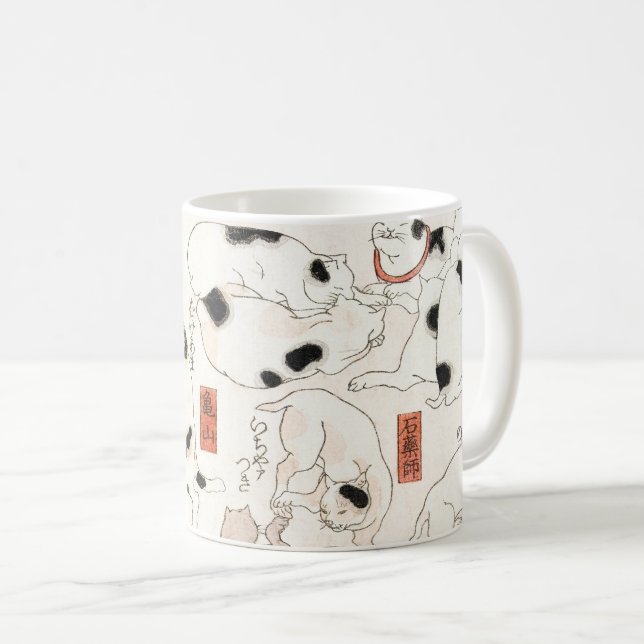 Japanische Katzen Kaffeetasse (VorderseiteRechts)