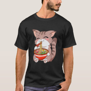 Japanische Katzen-Ramen T-Shirt