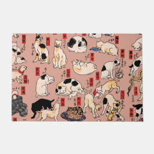 Japanische Katzen Ukiyo-e Funny kitty Fußmatte