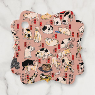 Japanische Katzen Ukiyo-e Funny kitty Geschenkanhänger